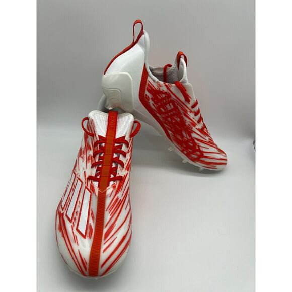 Adidas Adizero Football Cleats Orange White HP8748 Men\'s Size 12.5 NEW main image 9